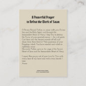 Gesegneter Jungfrau-Mary-Durchschlag die Visitenkarte (Rückseite)