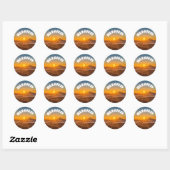 Gesegneter Klassischer Rund Sticker (Blatt)