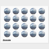 Gesegneter Klassischer Rund Sticker (Blatt)