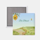 Gesegneter Landweg der Bienen Magnet (Vorderseite/Rückseite)