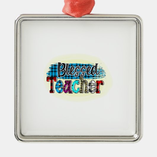 Gesegneter Lehrer Ornament Aus Metall (Vorne)