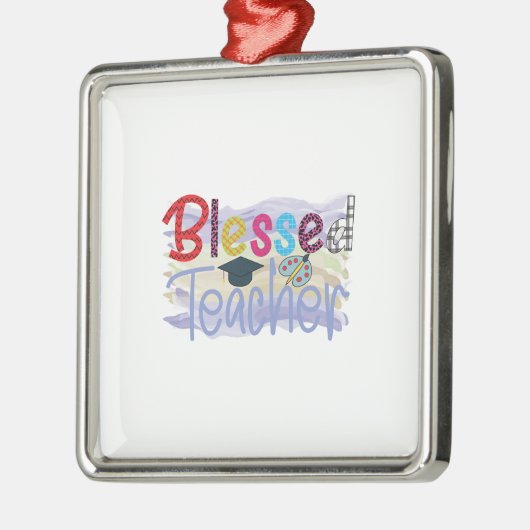 Gesegneter Lehrer Ornament Aus Metall (Links)