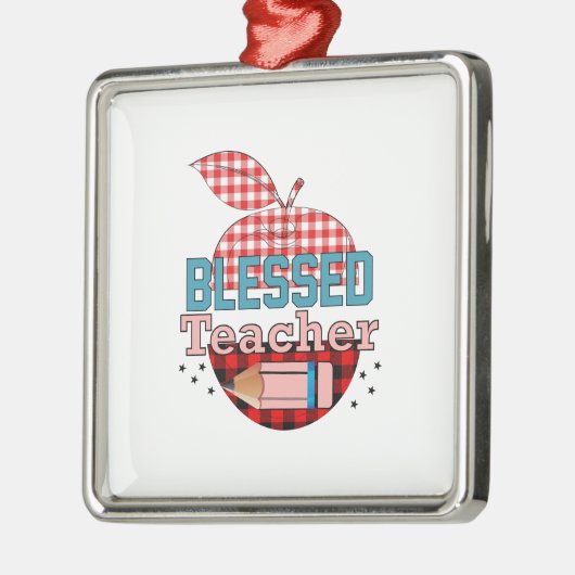 Gesegneter Lehrer Ornament Aus Metall (Links)