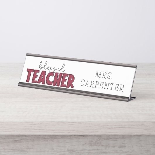 Gesegneter Lehrer Schreibtischnamensplakette (Vorderseite )