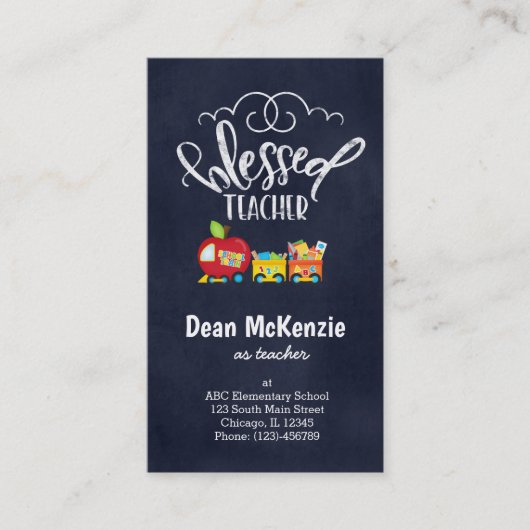 Gesegneter Lehrer Visitenkarte (Vorderseite)