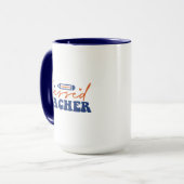 Gesegneter Lehrer Wordart Tasse (Vorderseite Links)