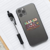 Gesegneter Lehrer zurück zum Schuldesign Quadratischer Aufkleber