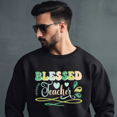 Gesegneter Lehrer zurück zum Schuldesign Sweatshirt