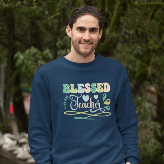 Gesegneter Lehrer zurück zum Schuldesign Sweatshirt