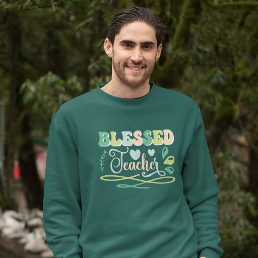 Gesegneter Lehrer zurück zum Schuldesign Sweatshirt