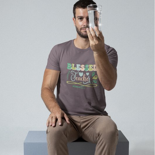 Gesegneter Lehrer zurück zum Schuldesign T-Shirt