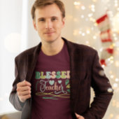 Gesegneter Lehrer zurück zum Schuldesign T-Shirt