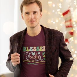 Gesegneter Lehrer zurück zum Schuldesign T-Shirt