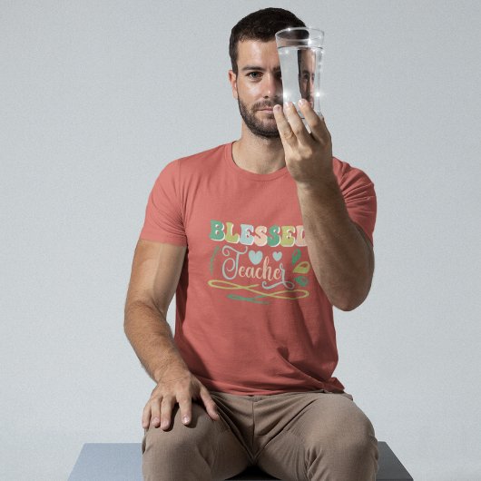 Gesegneter Lehrer zurück zum Schuldesign T-Shirt