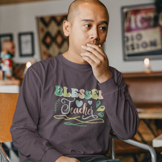 Gesegneter Lehrer zurück zum Schuldesign T-Shirt