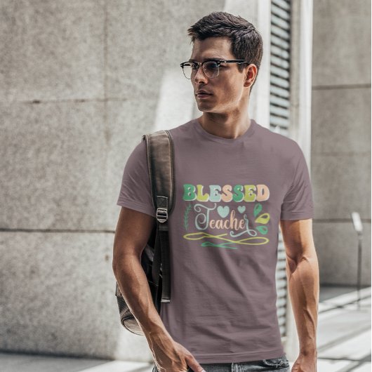 Gesegneter Lehrer zurück zum Schuldesign T-Shirt