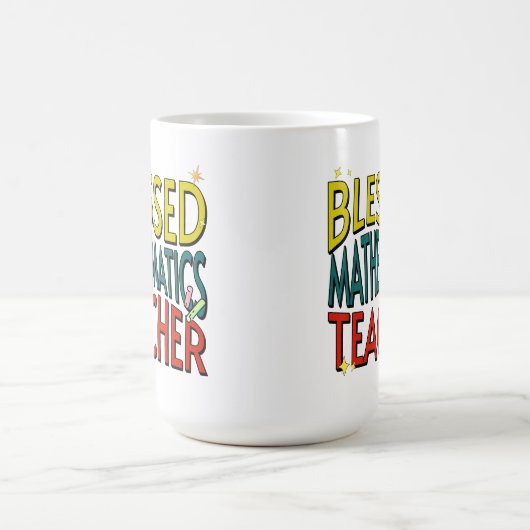 Gesegneter Mathematiklehrer Kaffeetasse (Mittel)