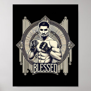 Gesegneter Mixed Martial Arts Bjj Kickboxing Muay  Poster