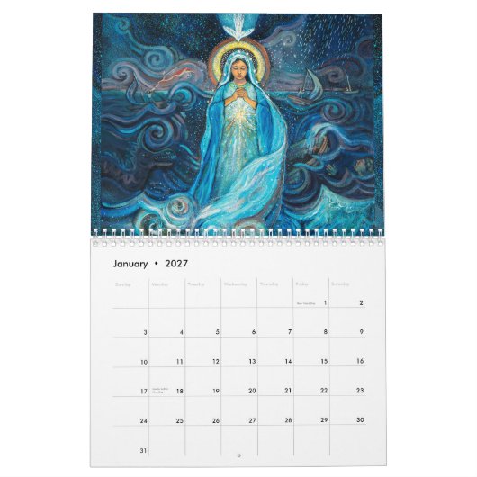 Gesegneter Mutter-Maria-Kalender katholischer Bild Kalender (Jan 2027)