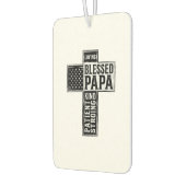 Gesegneter Papa Kreuz Christliche Vintage-Typograf Autolufterfrischer (Links)