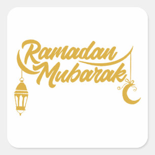 Gesegneter Ramadan Quadratischer Aufkleber
