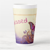 Gesegneter Schmetterling und Paisley und Blume Milchtasse (Vorderseite)