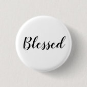 Gesegneter Schwarz-weißer, benutzerdefinierter Skr Button (Vorderseite)