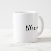 Gesegneter Schwarz-weißer, benutzerdefinierter Skr Jumbo-Tasse (Vorderseite Rechts)