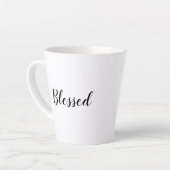 Gesegneter Schwarz-weißer, benutzerdefinierter Skr Milchtasse (Linke Ecke)