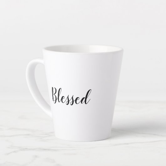 Gesegneter Schwarz-weißer, benutzerdefinierter Skr Milchtasse (Linke Ecke)