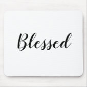 Gesegneter Schwarz-weißer, benutzerdefinierter Skr Mousepad (Vorne)