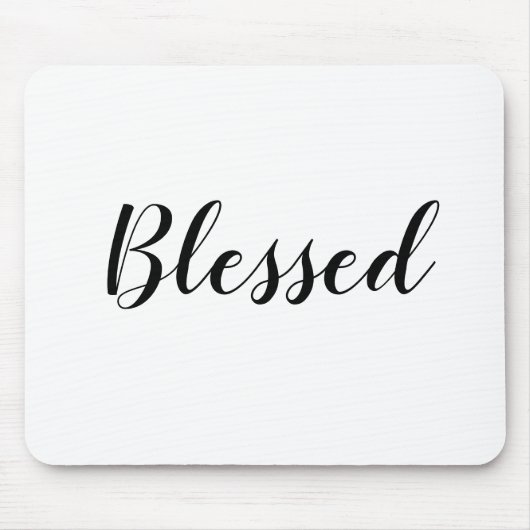 Gesegneter Schwarz-weißer, benutzerdefinierter Skr Mousepad (Vorne)