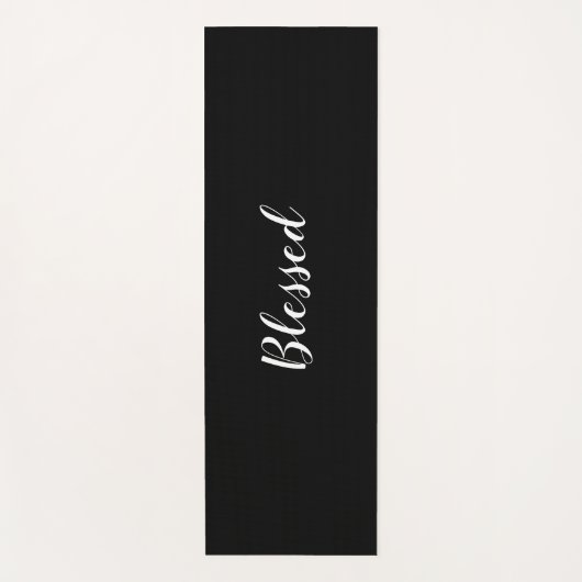 Gesegneter Schwarz-weißer, benutzerdefinierter Tex Yogamatte (Vorderseite)