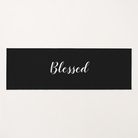 Gesegneter Schwarz-weißer, benutzerdefinierter Tex Yogamatte (Vorderseite (Horizontal))