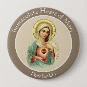 Gesegneter tadelloser Herz-Katholischer Button (Vorderseite)