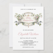 Gesegneter Tag Erste heilige Kommune Bloral Einladung (Vorderseite)