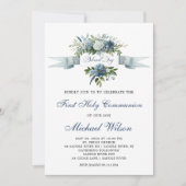 Gesegneter Tag Erste heilige Kommune Bloral Einladung (Vorderseite)