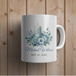 Gesegneter Tag Erste heilige Kommune Bloral Kaffeetasse