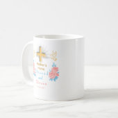 Gesegneter und auserwählter personalisierter Mutte Kaffeetasse (Vorderseite Links)