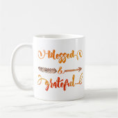 gesegneter und dankbarer Erntedank Kaffeetasse (Links)