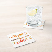 gesegneter und dankbarer Erntedank Rechteckiger Pappuntersetzer (Vor Ort)