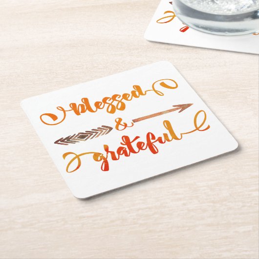 gesegneter und dankbarer Erntedank Rechteckiger Pappuntersetzer (angewinkelt)