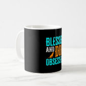 Gesegneter und hundesüchtiger Hunde-Liebhaber Kaffeetasse (Vorderseite Links)
