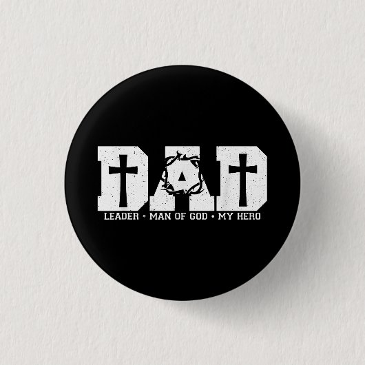 Gesegneter Vater Daddy Cross Christlichen religiös Button (Vorderseite)
