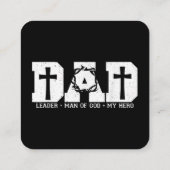 Gesegneter Vater Daddy Cross Christlichen religiös Quadratische Visitenkarte (Rückseite)