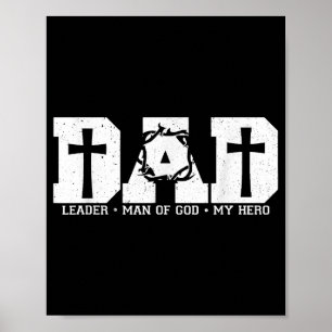 Gesegneter Vater Daddy Kreuz Christlich Religiös V Poster