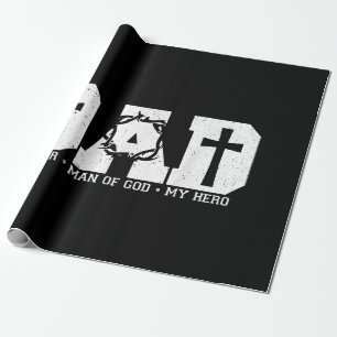 Gesegneter Vater Daddy Kreuz Christlich Religiöser Geschenkpapier