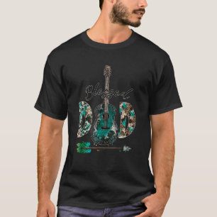 Gesegneter Vater Guitar Vater Western Leopard Vate T-Shirt