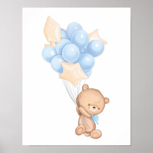 Gesegnetes Baby Boy Kinderzimmer Poster (Vorne)