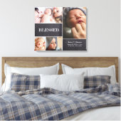 Gesegnetes Baby Foto Collage Baby Stat Custom Leinwanddruck (Insitu (Schlafzimmer))